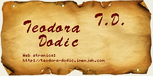 Teodora Dodić vizit kartica